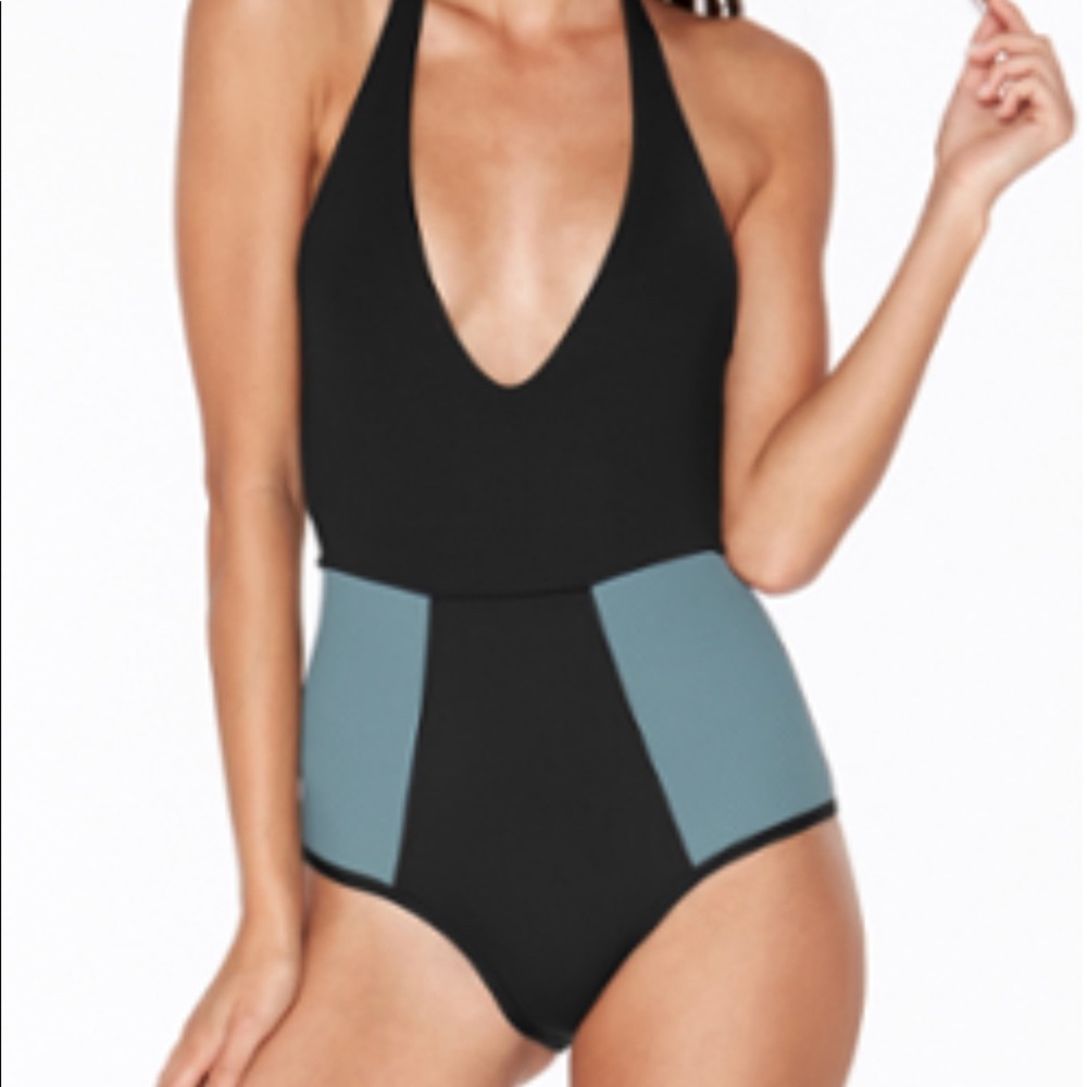 L Space Fireside Plunge Halter One Piece